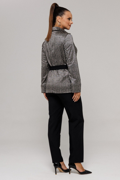 Брюки, жакет Galean Style 827.1 черный_серый-кольца - фото 12