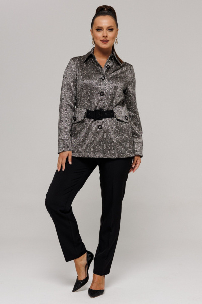 Брюки, жакет Galean Style 827.1 черный_серый-кольца - фото 1