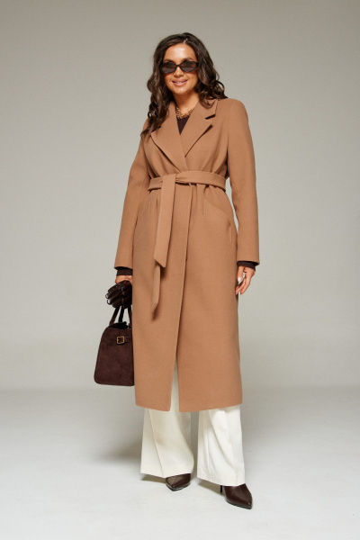 Пальто Beautiful&Free 7010 бежевый - фото 1