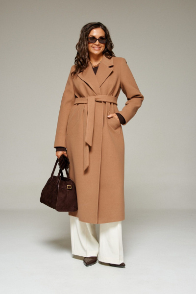 Пальто Beautiful&Free 7010 бежевый - фото 2