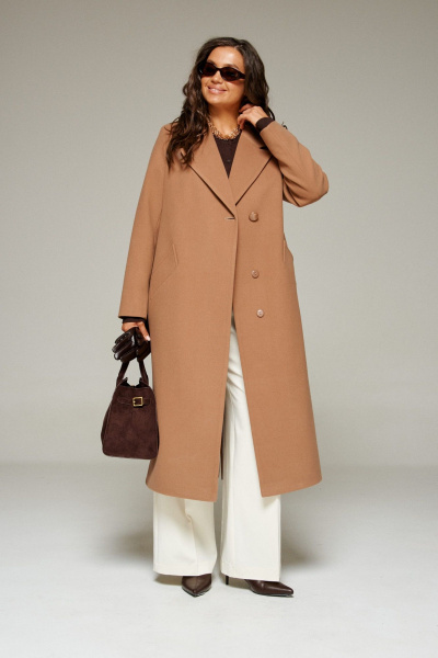 Пальто Beautiful&Free 7010 бежевый - фото 8