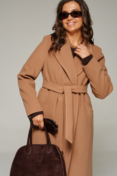 Пальто Beautiful&Free 7010 бежевый - фото 6