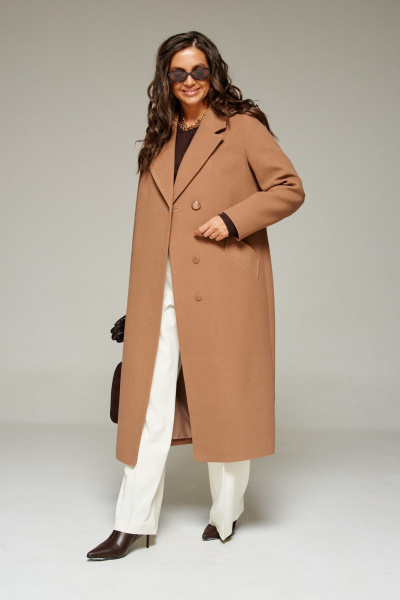 Пальто Beautiful&Free 7010 бежевый - фото 4