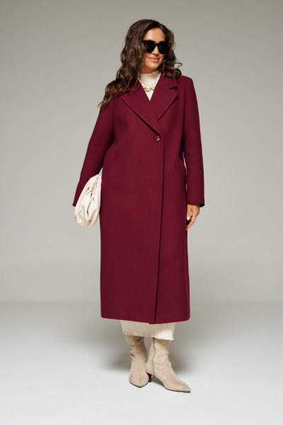Пальто Beautiful&Free 7010 бордо - фото 15