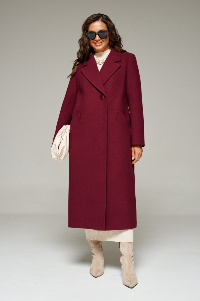 Пальто Beautiful&Free 7010 бордо - фото 13