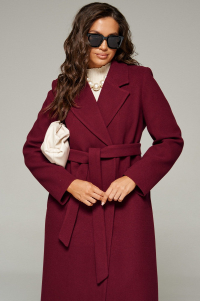 Пальто Beautiful&Free 7010 бордо - фото 11