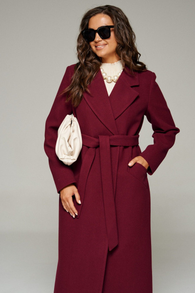 Пальто Beautiful&Free 7010 бордо - фото 10