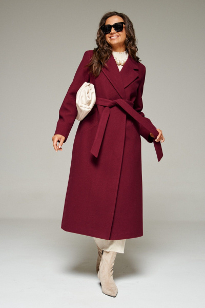 Пальто Beautiful&Free 7010 бордо - фото 9
