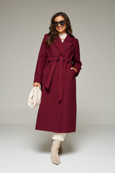 Пальто Beautiful&Free 7010 бордо - фото 4