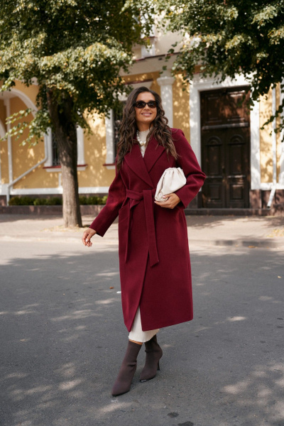 Пальто Beautiful&Free 7010 бордо - фото 2