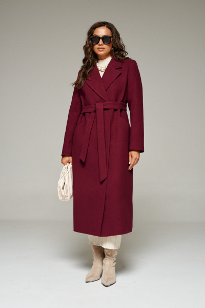 Пальто Beautiful&Free 7010 бордо - фото 5