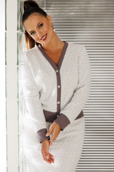 Жакет, юбка Galean Style 903.1 фиолетовый_орнамент - фото 10