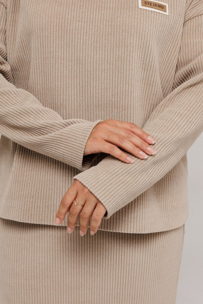 Свитшот, юбка Galean Style 990 бежевый - фото 9