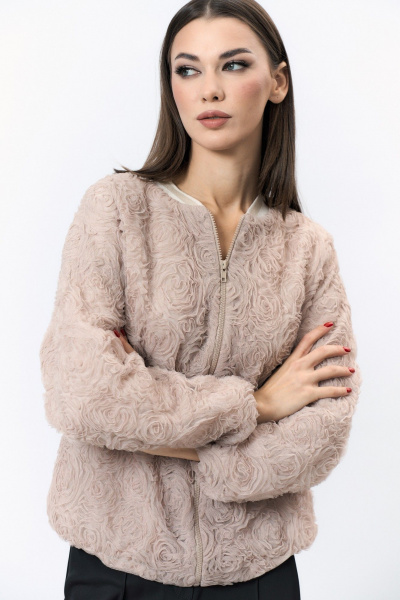 Бомбер Verita 2402 бежевый - фото 4