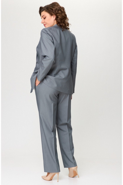 Брюки, жакет БелЭльСтиль 412-3_03_22+596-2_79_22 серый_однотон - фото 6