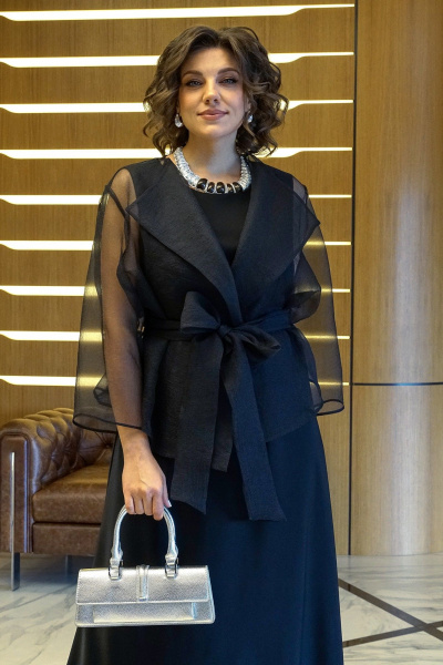 Блуза, платье Alani Collection 2433 черный - фото 6