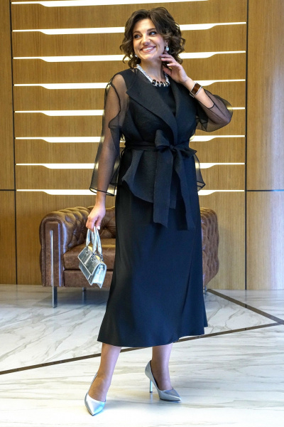 Блуза, платье Alani Collection 2433 черный - фото 4