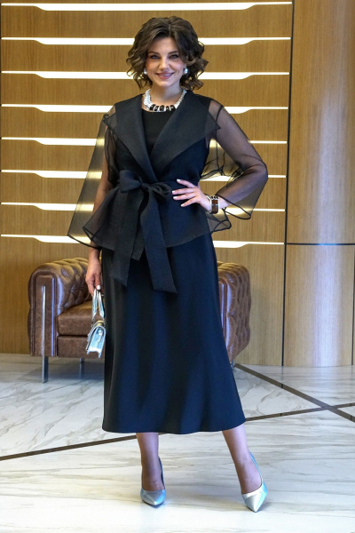 Блуза, платье Alani Collection 2433 черный - фото 2