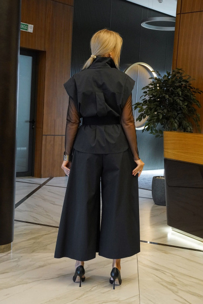 Блуза, брюки, жилет Alani Collection 2435 черный - фото 15