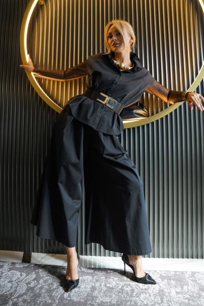 Блуза, брюки, жилет Alani Collection 2435 черный - фото 6