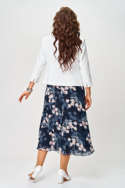 Жакет, платье Slaviaelit 531 синий+молочный - фото 3