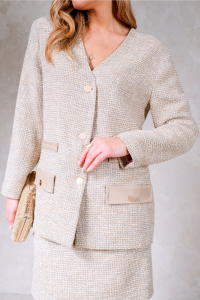 Жакет Erika 1553 коричневый - фото 2