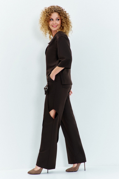 Блуза, брюки Euromoda 629 коричневый - фото 2