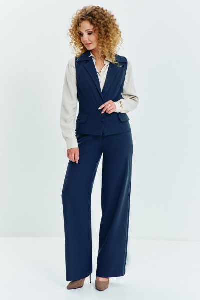 Брюки, жилет Euromoda 636 морская_волна - фото 2