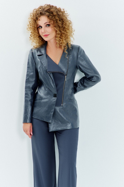 Брюки, жакет Euromoda 644 синий - фото 2