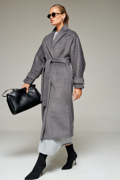 Пальто Beautiful&Free 7011 графит - фото 15