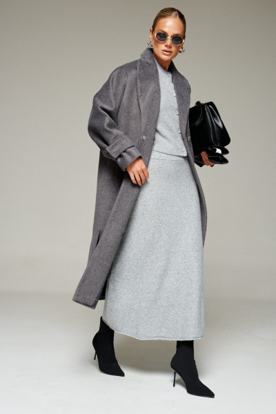 Пальто Beautiful&Free 7011 графит - фото 9
