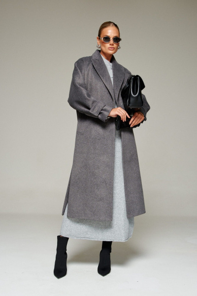 Пальто Beautiful&Free 7011 графит - фото 8