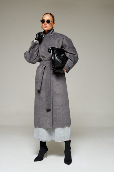 Пальто Beautiful&Free 7011 графит - фото 2