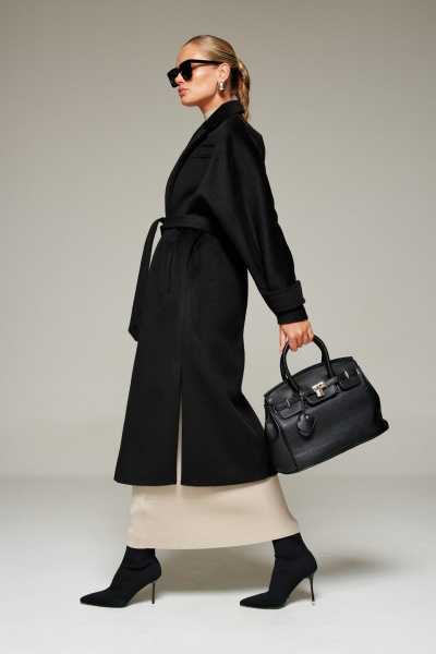 Пальто Beautiful&Free 7011 черный - фото 12