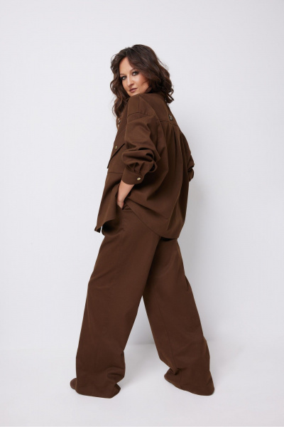 Брюки, рубашка ElPaiz 1283 шоколад - фото 4