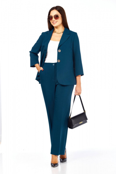 Брюки, жакет Taita plus 2520/2 морская_волна - фото 8