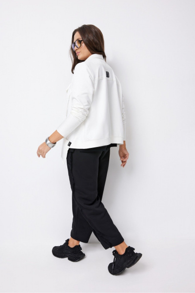 Брюки, жакет, топ ElPaiz 1287 черный+молоко - фото 5