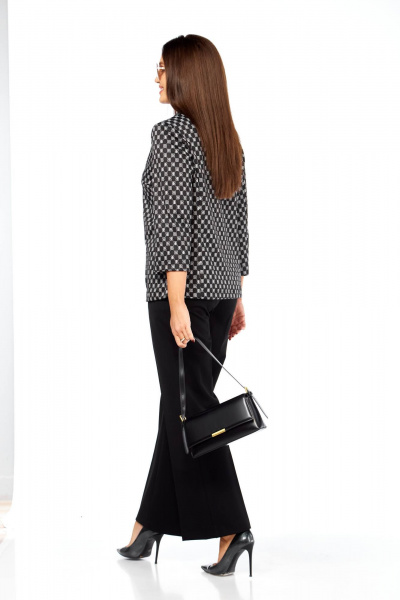 Брюки, жакет Taita plus 2523 черно-белый - фото 7