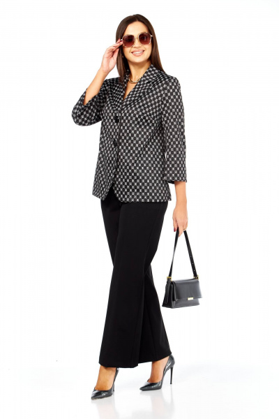 Брюки, жакет Taita plus 2523 черно-белый - фото 6