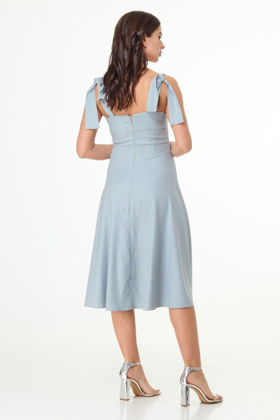 Платье-сарафан с завязками, объемный низ и кружевная отделка Anelli 847 бледно-бирюзовый - фото 3