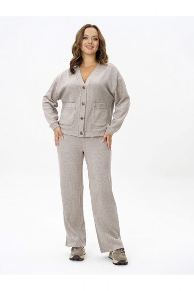 Брюки, жакет Пинск-Стиль 258 какао - фото 3