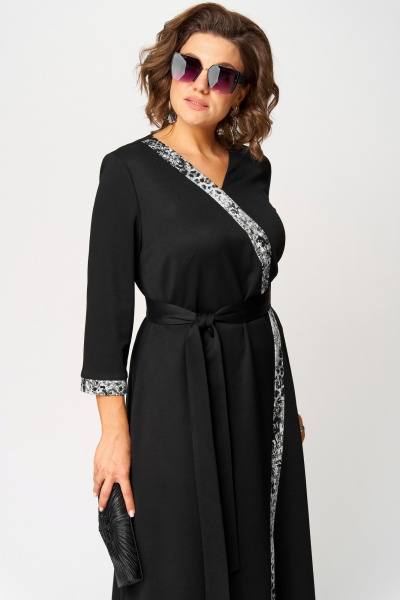 Платье EVA GRANT 7220Н черный-серый - фото 17