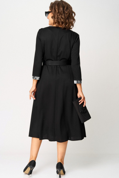 Платье EVA GRANT 7220Н черный-серый - фото 15