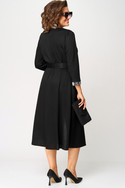 Платье EVA GRANT 7220Н черный-серый - фото 14