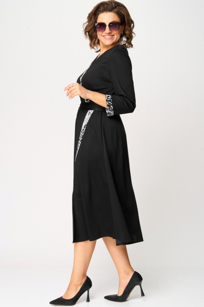 Платье EVA GRANT 7220Н черный-серый - фото 13