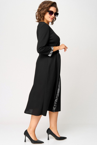 Платье EVA GRANT 7220Н черный-серый - фото 12