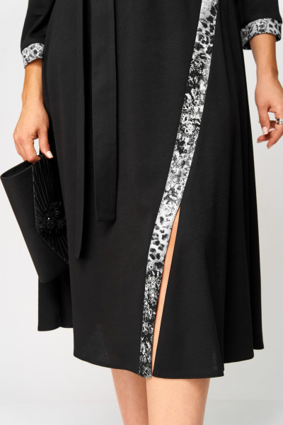 Платье EVA GRANT 7220Н черный-серый - фото 9