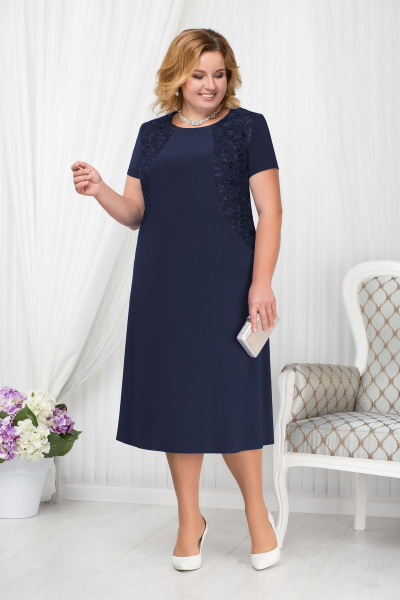 Блуза, платье Ninele 5665 синий - фото 3