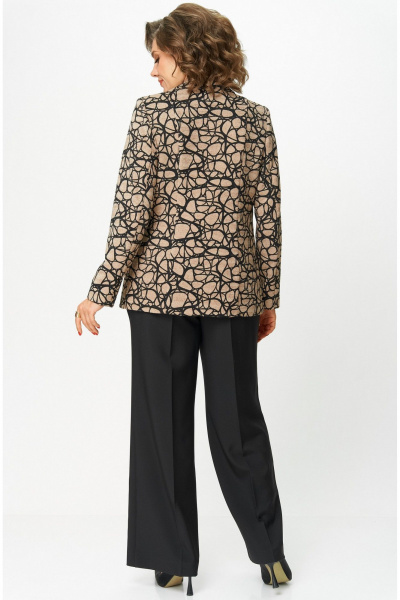 Жакет БелЭльСтиль 203-283_22 дизайн_беж+черный - фото 5