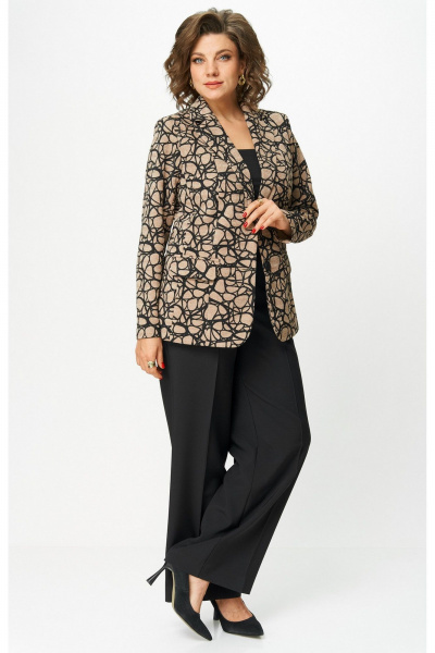 Брюки, жакет БелЭльСтиль 203-2_83_22+601-2_88_22 дизайн+черный - фото 5